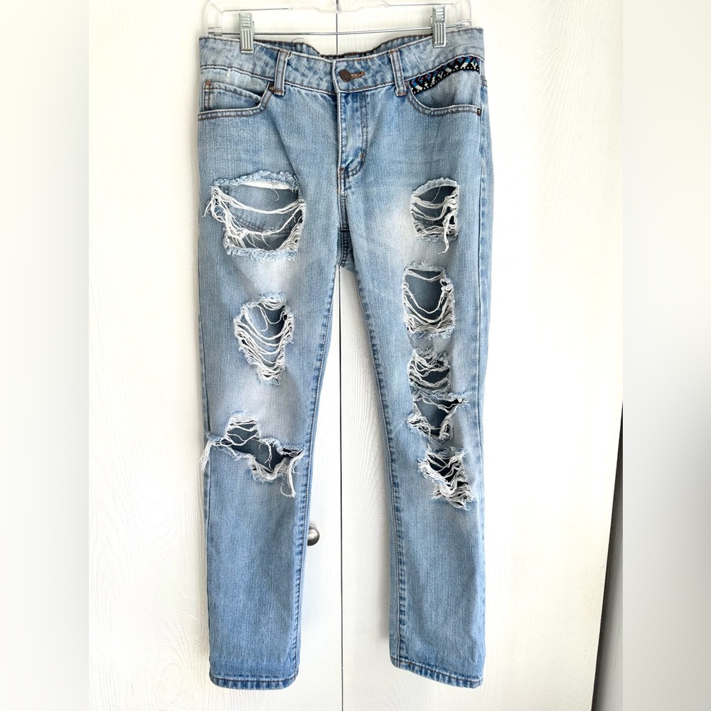 Sugar magnolia straight light jeans size 7